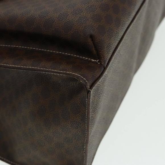 CELINE Macadam Canvas Hand Bag PVC Leather Brown Gold Auth 85545 - Picture 14 of 16